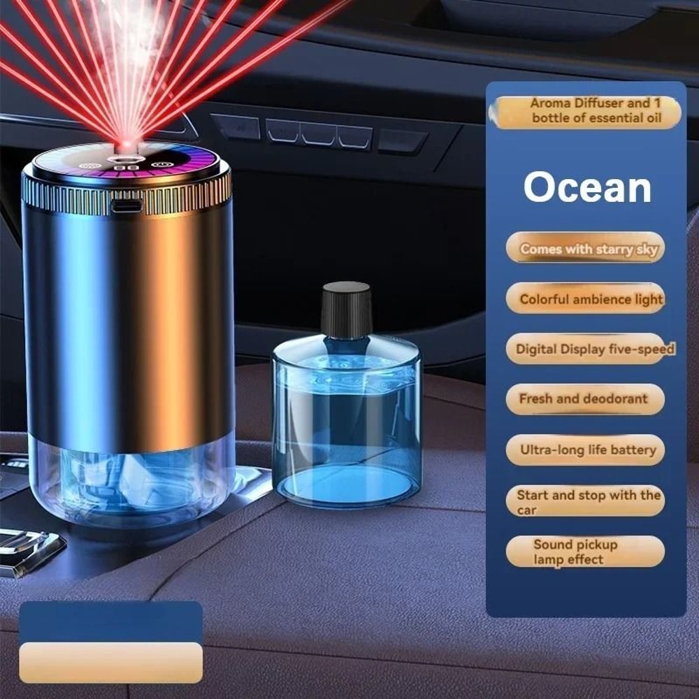 Smart Rechargeable Car Air Freshener Aromatherapy Diffuser 10