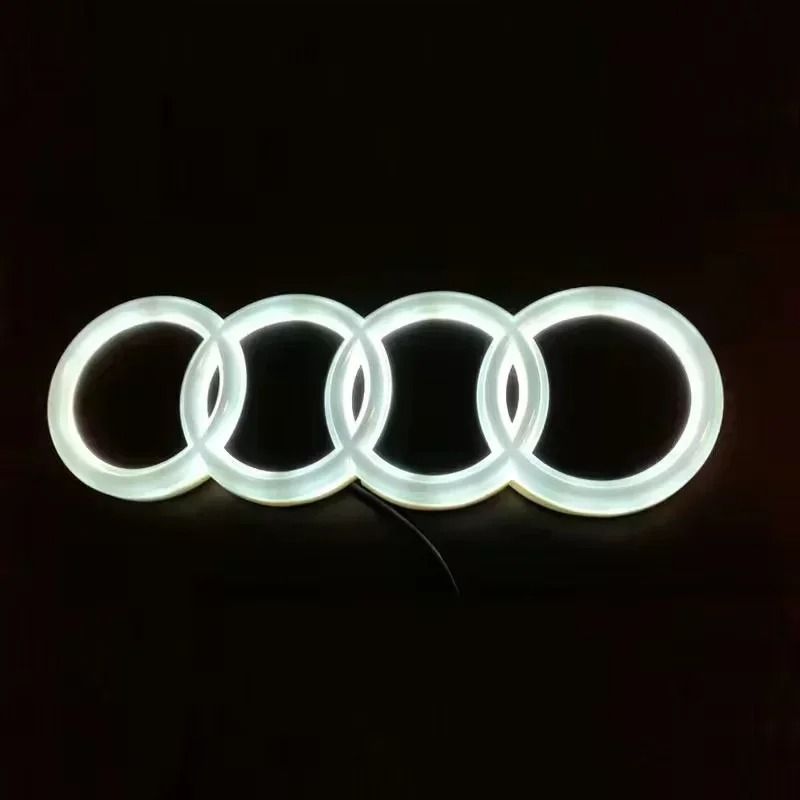 Audi Front Grill LED Emblem Light Car Logo Lamp Accessory 1