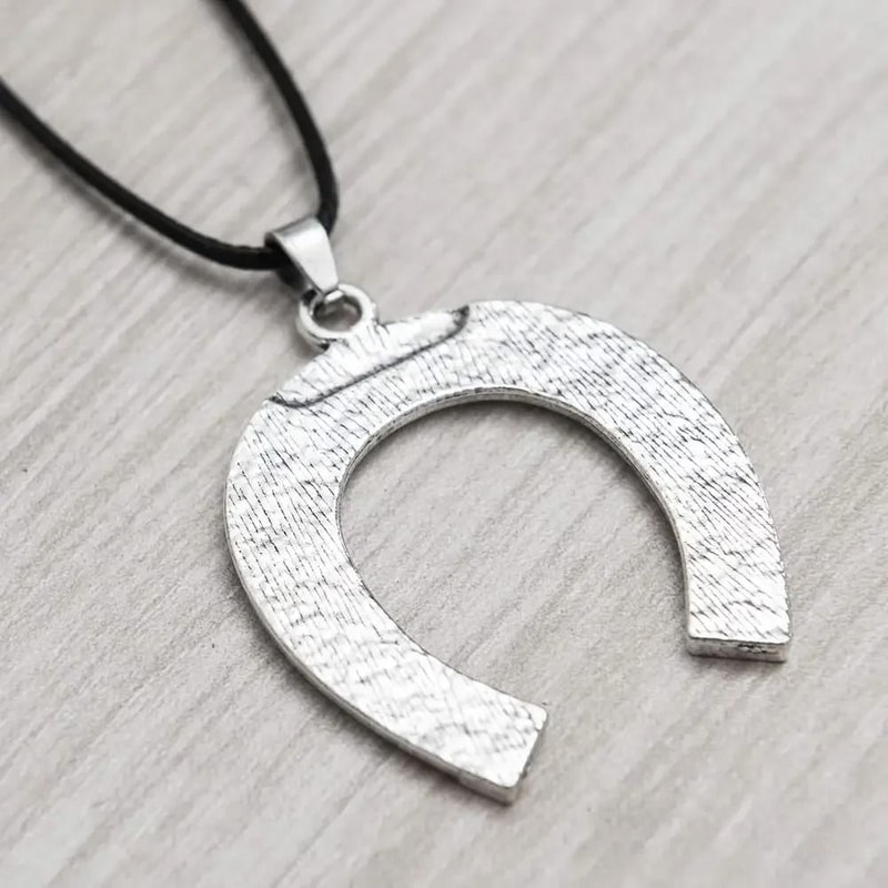 Lucky Horseshoe Car Pendant Rearview Mirror Hanging Ornament 3
