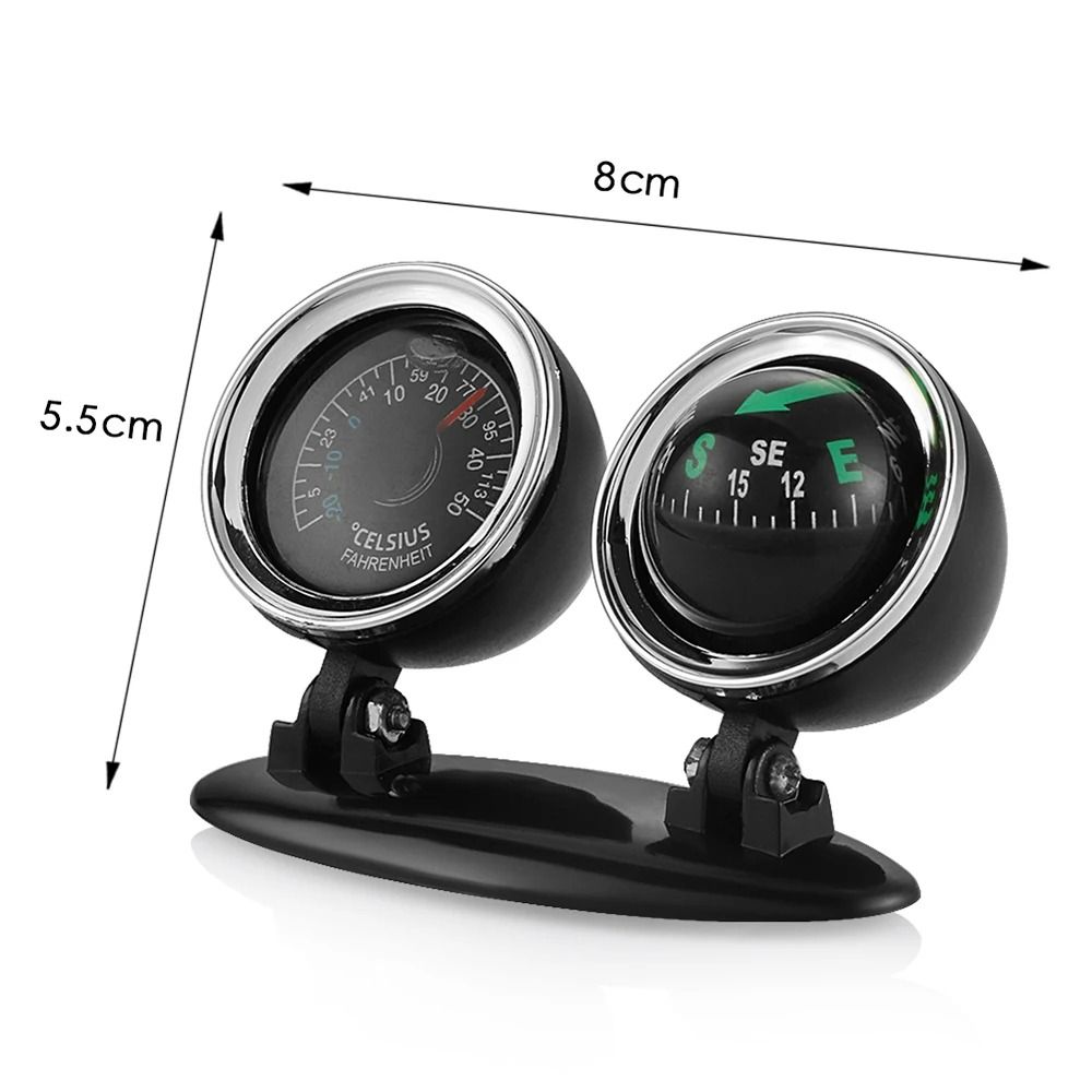 Multifunction Car Thermometer Compass Dashboard Ornament 1