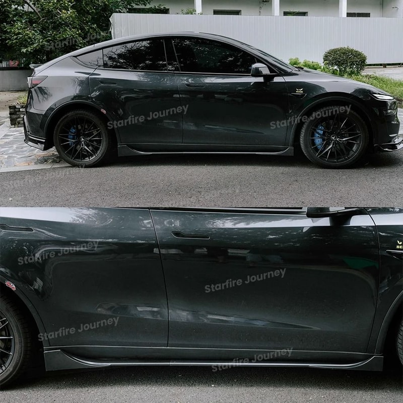 Tesla Model Y Juniper Front Lip And Side Skirt Body Kit 12