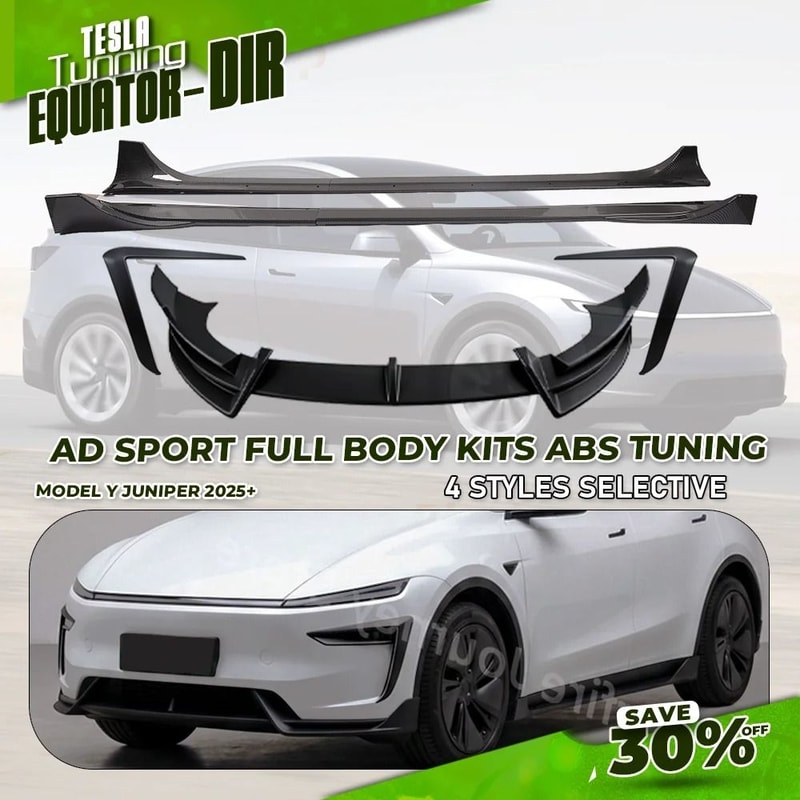 Tesla Model Y Juniper Front Lip And Side Skirt Body Kit 14