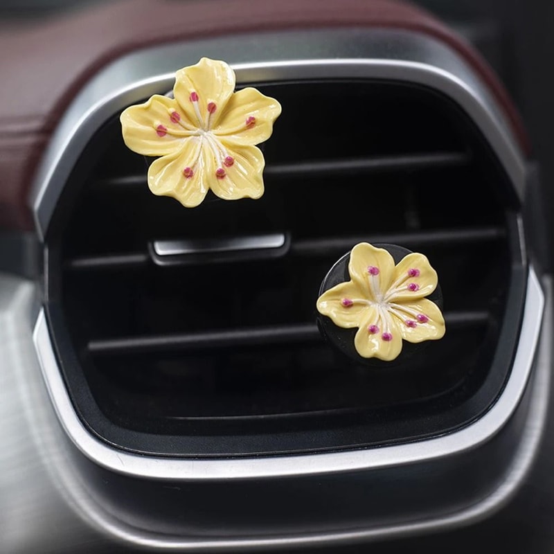 Peach Blossom Car Vent Perfume Clip Air Freshener Set 5