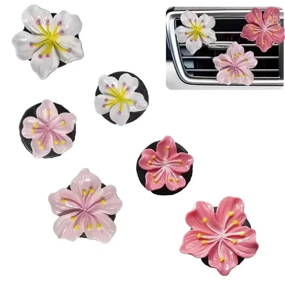 Peach Blossom Car Vent Perfume Clip Air Freshener Set 8