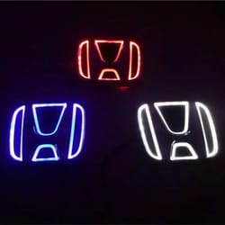 5d led honda rear emblem light badge sticker