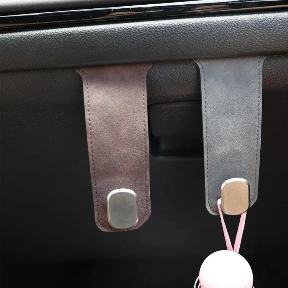 Luxury Leather Car Glove Box Hook Storage Organizer 0