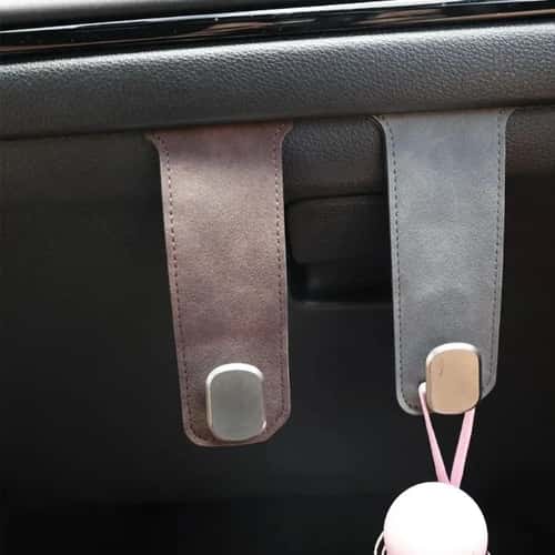 Luxury Leather Car Glove Box Hook Storage Organizer