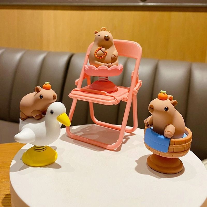 Cute Capybara Shaking Head Dashboard Car Ornament 0