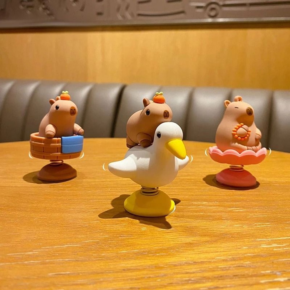 Cute Capybara Shaking Head Dashboard Car Ornament 7