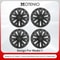 Tesla Model Y Turbine Style Matte Black Hubcap Cover Set 2