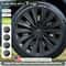 Tesla Model Y Turbine Style Matte Black Hubcap Cover Set 7