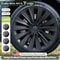 Tesla Model Y Turbine Style Matte Black Hubcap Cover Set 0