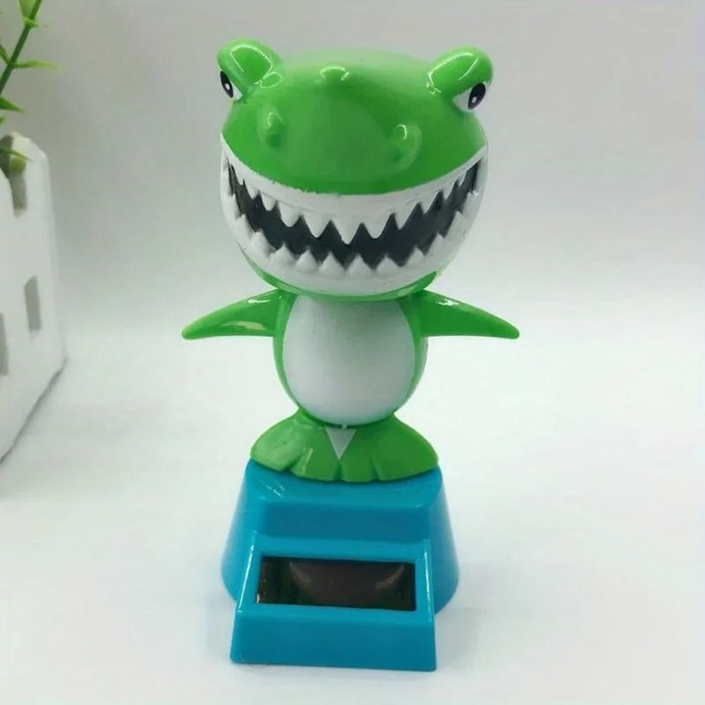 Solar Powered Funny Shark Bobblehead Car Decoration 4