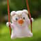 Cute Pink Swing Pig Rearview Mirror Car Pendant 1