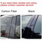 Gloss Black Window Pillar Trim Stickers For Peugeot And Citroen 10