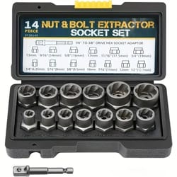 14 piece damaged bolt and nut extractor socket set