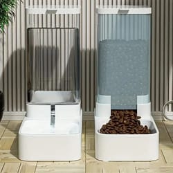 pawflow automatic dog feeder and water dispenser set