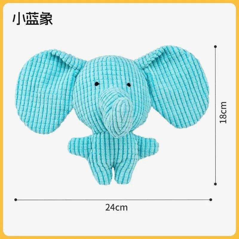 SnuggleDuck Plush Dog Chew Toy Calming Squeaky Companion 6