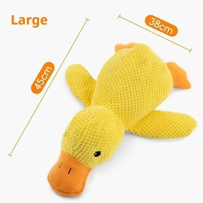 SnuggleDuck Plush Dog Chew Toy Calming Squeaky Companion 3