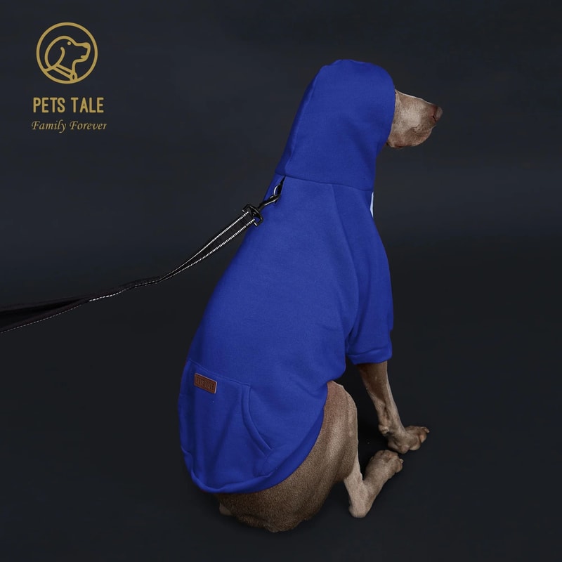 CozyPaws Solid Color Dog Hoodie With Pocket And Adjustable Collar 4