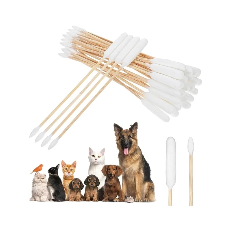 CleanPaws Bamboo Pet Ear Cleaning Cotton Swabs For Dogs And Cats 4