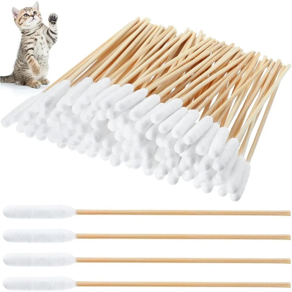 CleanPaws Bamboo Pet Ear Cleaning Cotton Swabs For Dogs And Cats 3