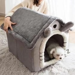 cozynest all season dog house bed for small dogs and cats