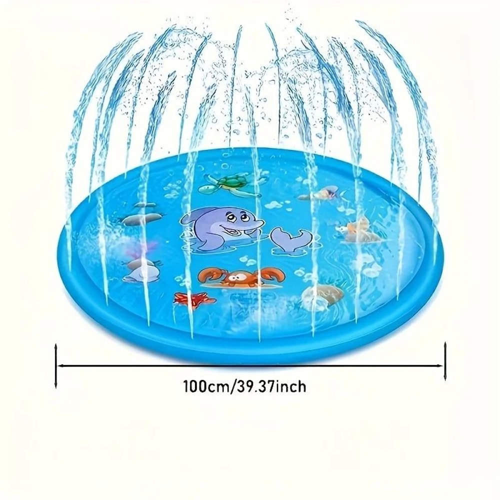 CoolSplash Outdoor Pet Bath Basin With Water Spray Cooling Function 7