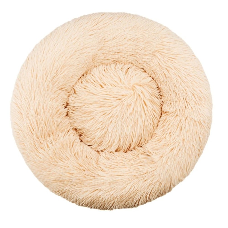 SnuggleCloud Plush Round Pet Bed For Dogs And Cats 12