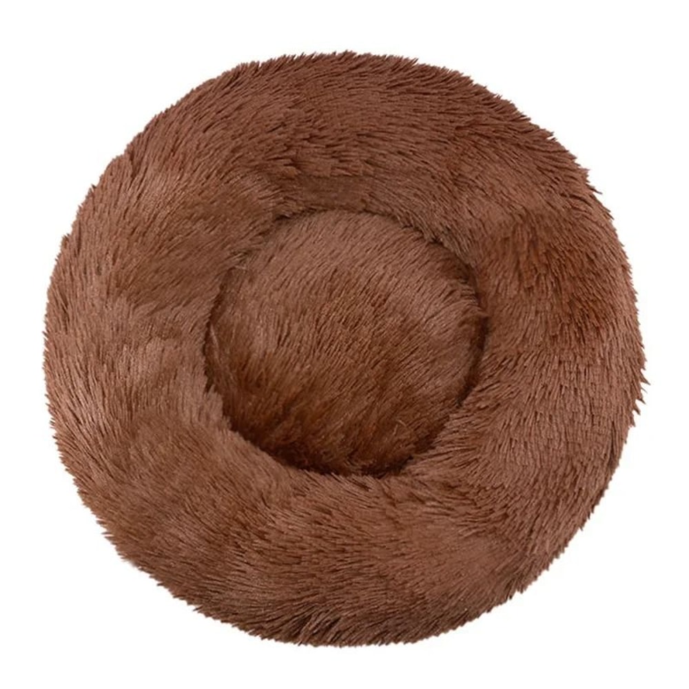 SnuggleCloud Plush Round Pet Bed For Dogs And Cats 15