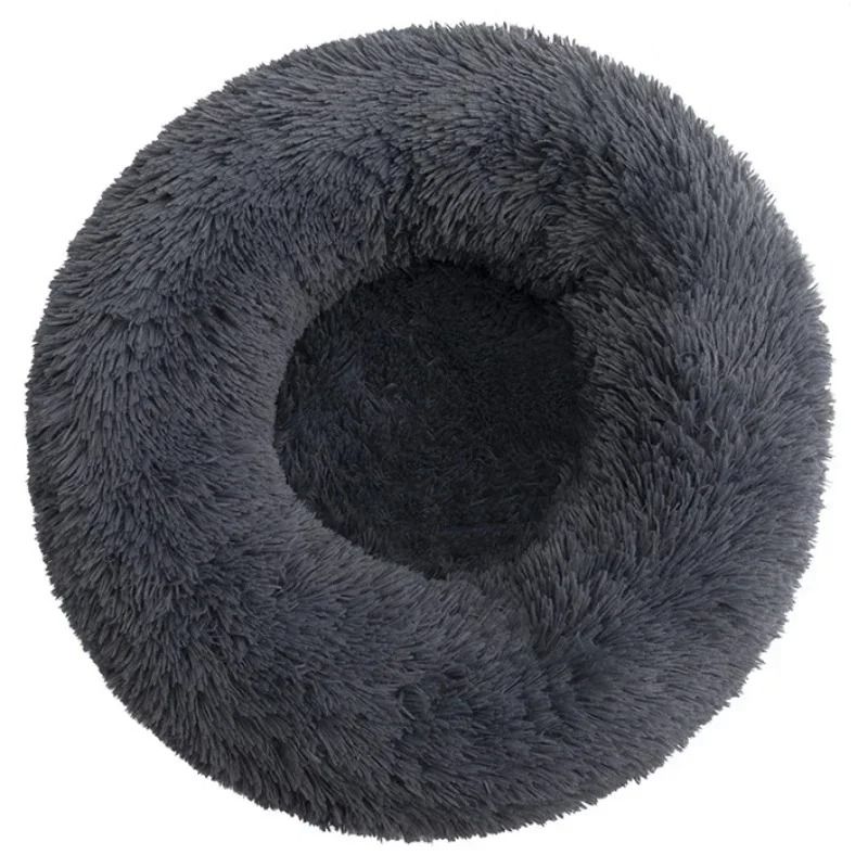 SnuggleCloud Plush Round Pet Bed For Dogs And Cats 16