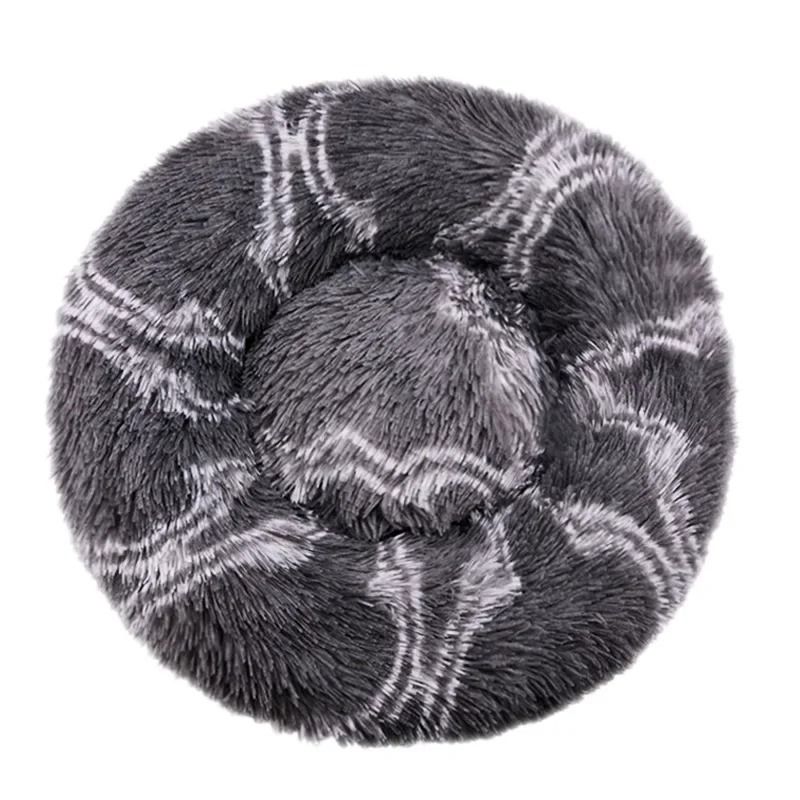 SnuggleCloud Plush Round Pet Bed For Dogs And Cats 9