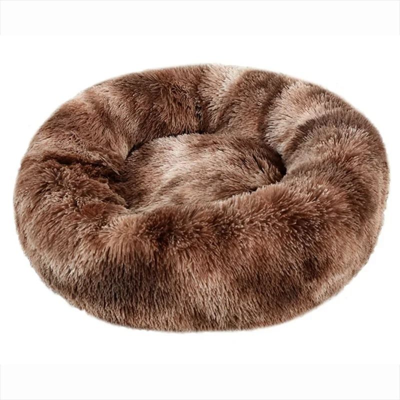 SnuggleCloud Plush Round Pet Bed For Dogs And Cats 10