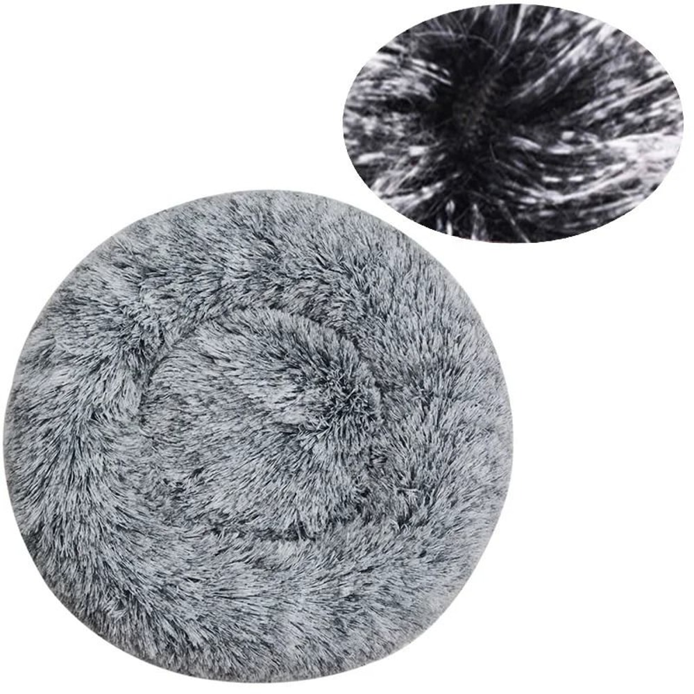 SnuggleCloud Plush Round Pet Bed For Dogs And Cats 6