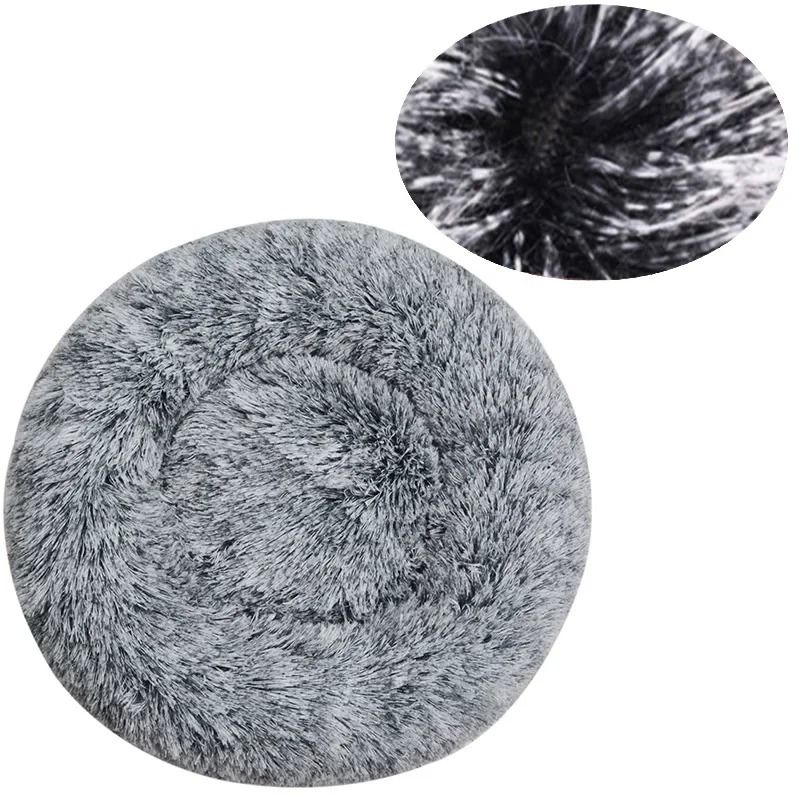 SnuggleCloud Plush Round Pet Bed For Dogs And Cats 6