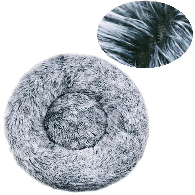 SnuggleCloud Plush Round Pet Bed For Dogs And Cats 7