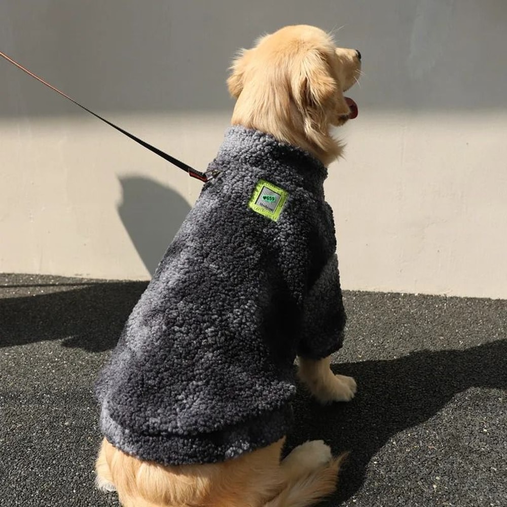 HOOPET Winter Lambswool Dog Jacket For Medium And Large Dogs 2