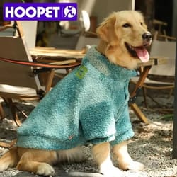 hoopet winter lambswool dog jacket for medium and large dogs