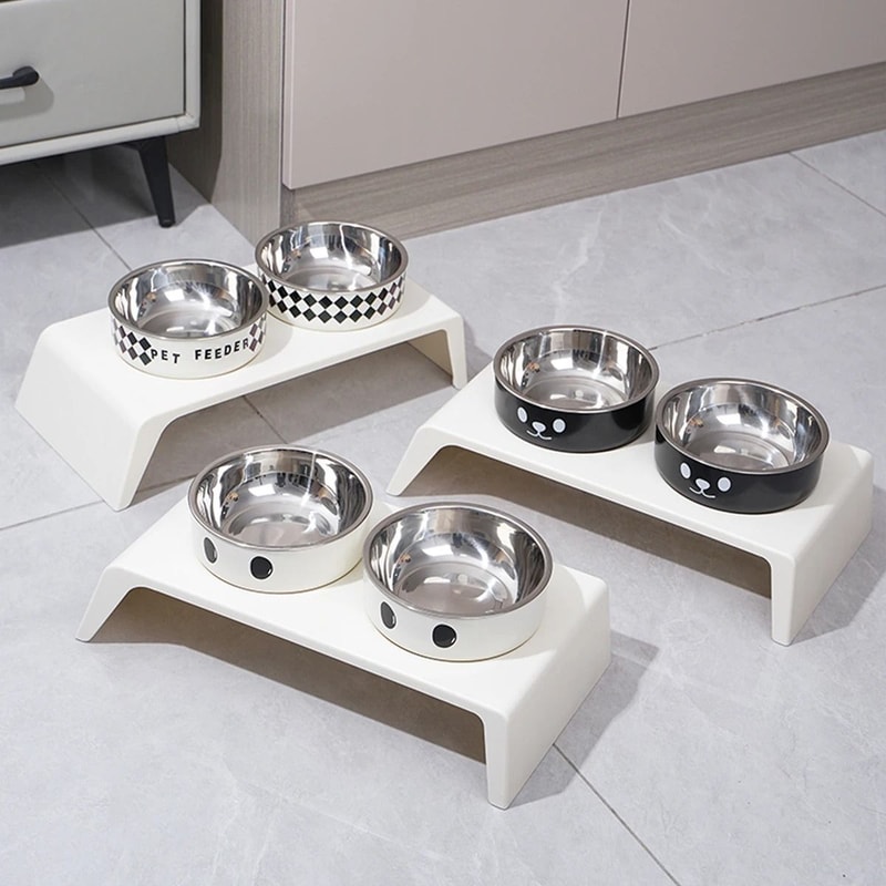 ComfortLift Elevated Pet Feeder With Stainless Steel Double Bowls 5