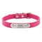 SafeTag Personalized PU Leather Dog Collar With Engraved Name ID 13