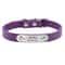 SafeTag Personalized PU Leather Dog Collar With Engraved Name ID 9
