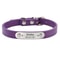 SafeTag Personalized PU Leather Dog Collar With Engraved Name ID 9
