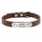 SafeTag Personalized PU Leather Dog Collar With Engraved Name ID 7