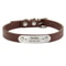 SafeTag Personalized PU Leather Dog Collar With Engraved Name ID 7