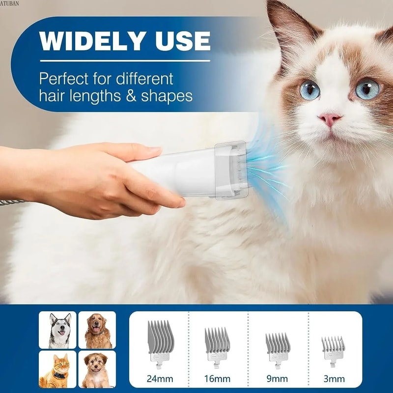 FurClean Pet Grooming Vacuum Kit With Large Hair Collection Cup 5