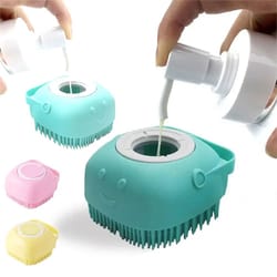 softpaws silicone pet bath massage brush for dogs and cats
