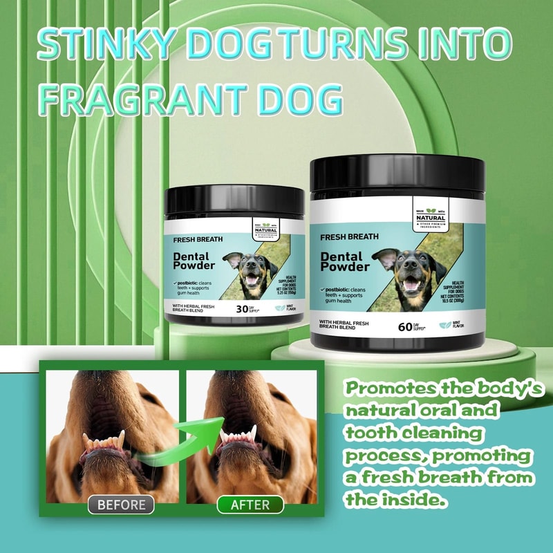 FreshMint Herbal Pet Teeth Powder For Dogs And Cats 5