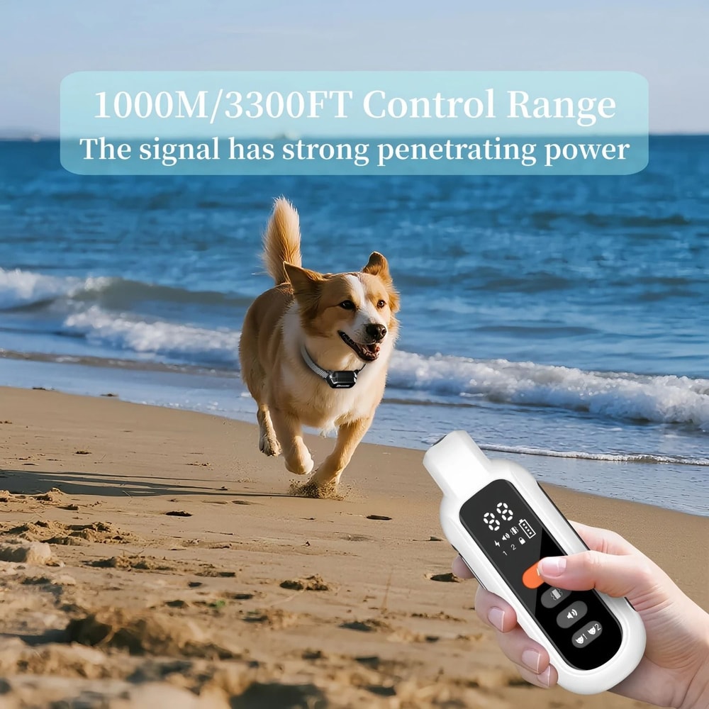 TrainPro Waterproof Remote Dog Training Collar For Large Range Control 7
