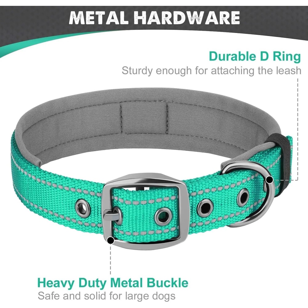 ComfortGuard Reflective Padded Dog Collar For Small Medium And Large Dogs 14
