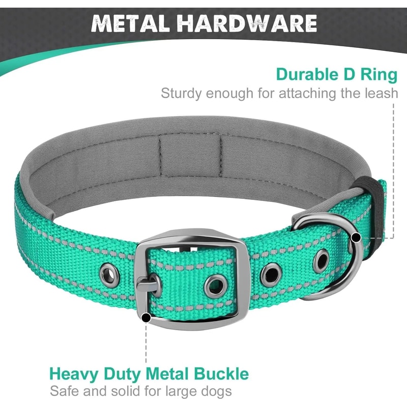 ComfortGuard Reflective Padded Dog Collar For Small Medium And Large Dogs 14